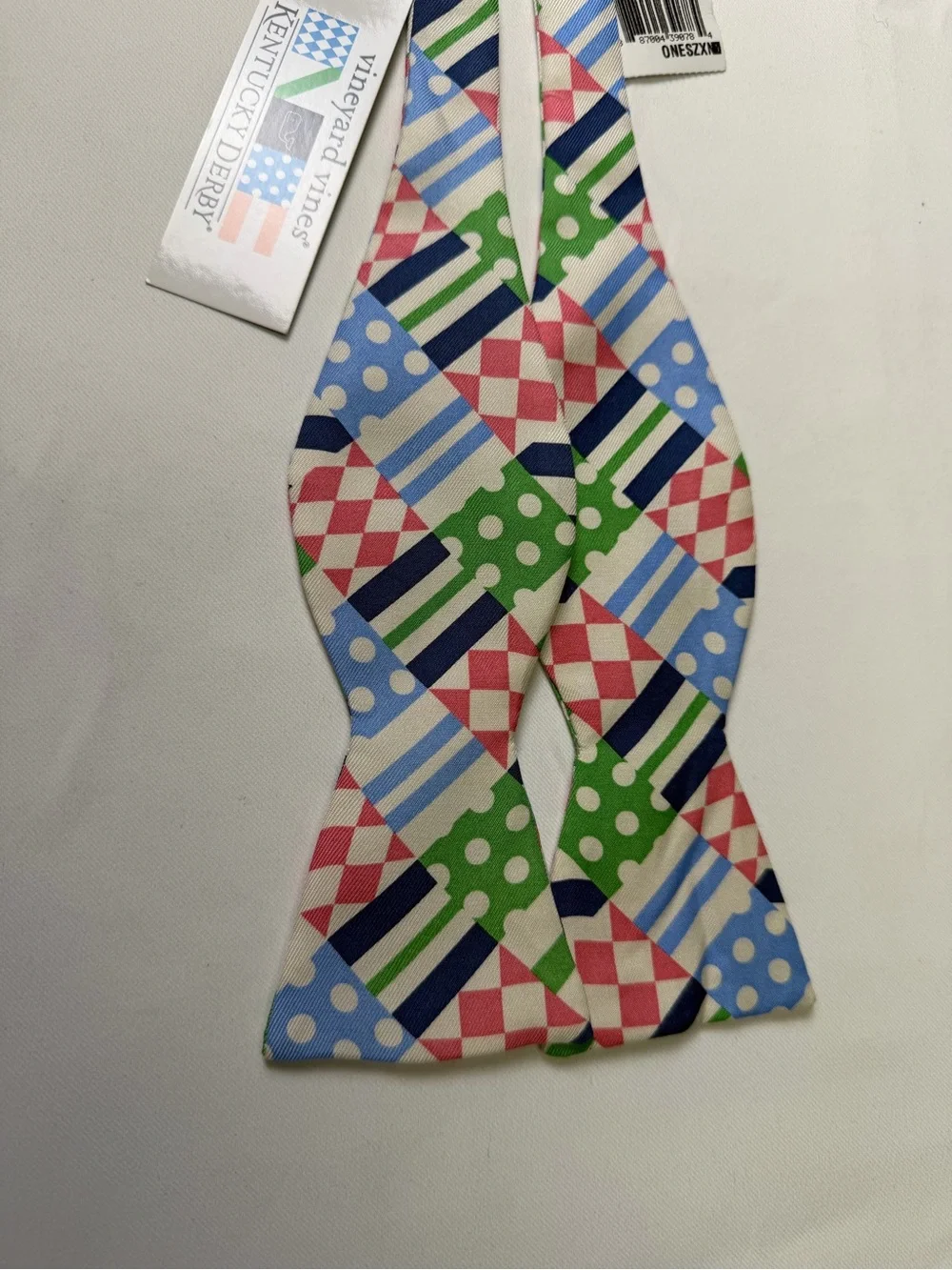 Vineyard Vines Multicolor Patterned Kentucky Derby Styled Bow Tie